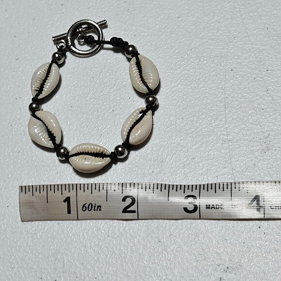Boho Cowrie Shell Silver Bead Bracelet Beach Core Surfer Fashion Jewelry Women - Picture 5 of 5